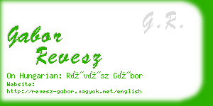 gabor revesz business card